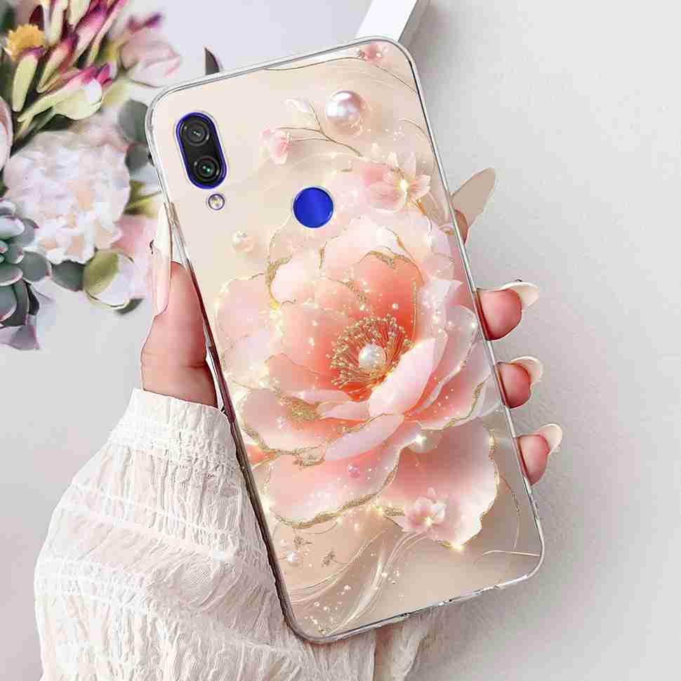 For Redmi Note 7 4G M1901F7G Case Fashion Painted Flowers Soft Silicone TPU Cover For Redmi Note 7Pro M1901F7S 6.3" Phone Shell