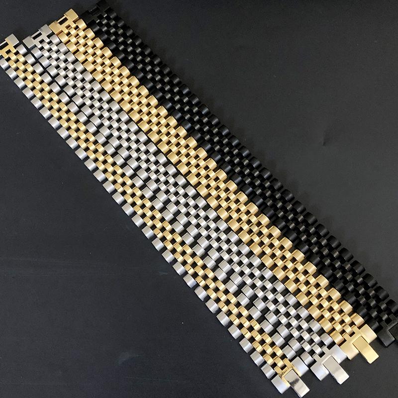 15MM Lenkekjede Herrearmbånd For Kvinner Polert Gullfarge Rustfritt Stål Menn Armbånd På Håndbånd Smykketilbehør