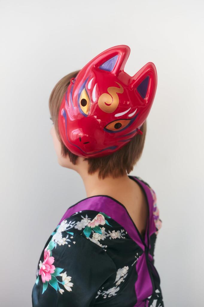 Clearstone Japanese Fox Mask, Red, Unisex