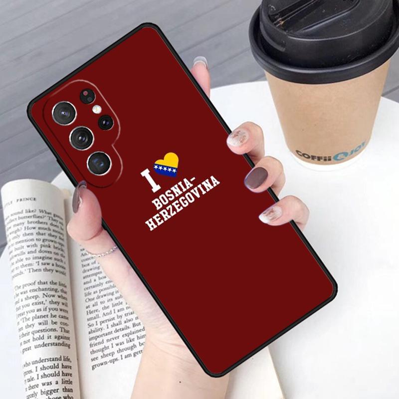 Republic Of Bosnia Flag Phone Case Cover For Samsung Galaxy S24 S25 Ultra S21 S22 Ultra S10E Note 10 Plus Note 20 FE S23