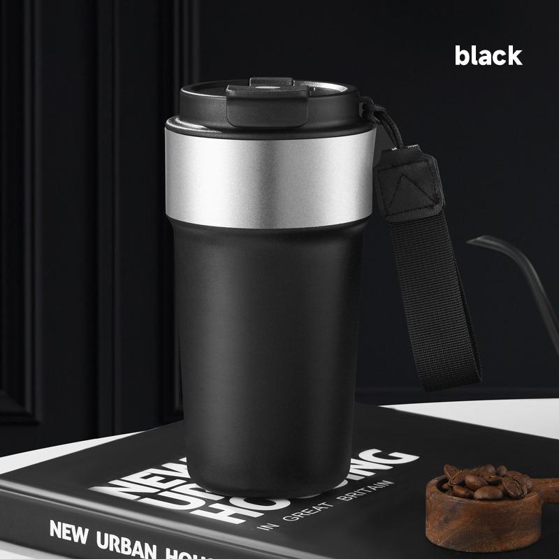 JUSTINLAU 17oz Coffee Cup Stainless Steel Double-layer Vacuum Thermos Insulated Coffee Bottles Keep Hot and Cold Portable Travel