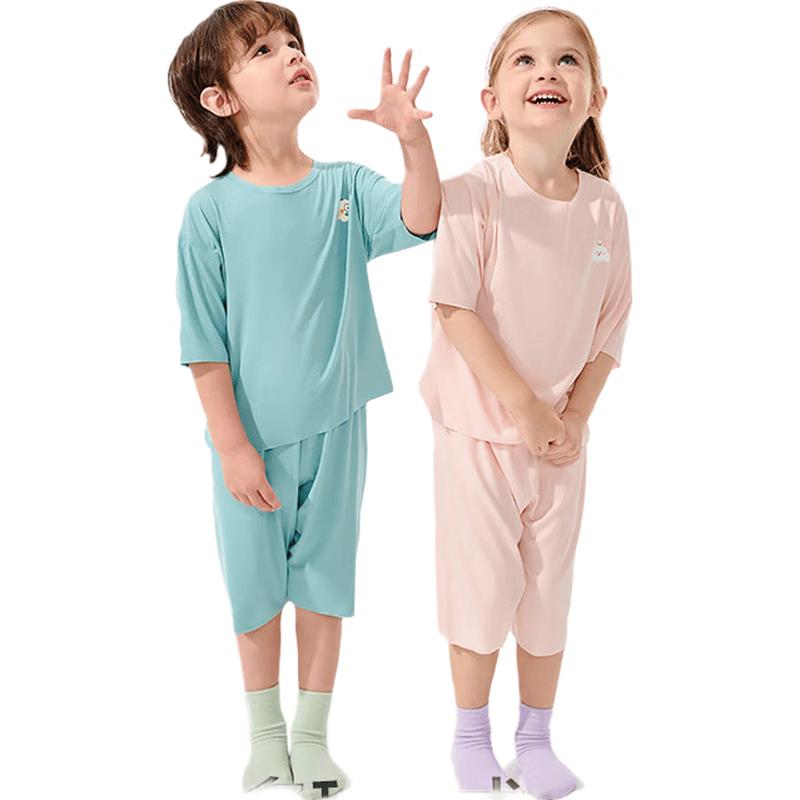 Balabala Unisex Kids' Summer Short-Sleeve Pajama Set