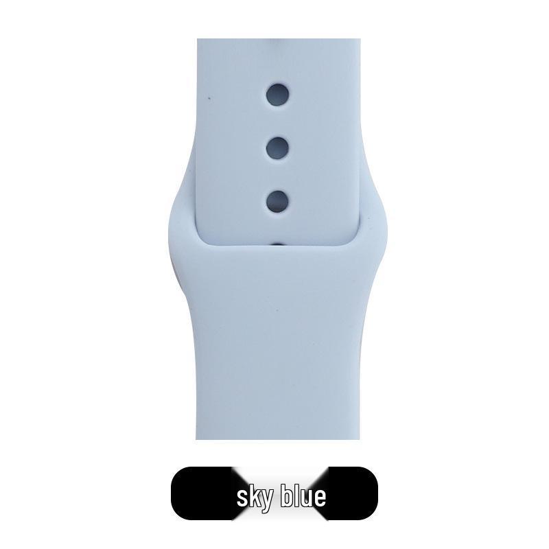 Apple Classic Solid Silicone Strap for iWatch 9/Ultra – Durable Solid Color Band