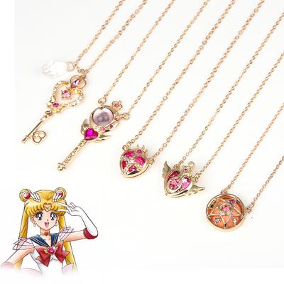 Anime Sailor Moon Naszyjnik Miłość Skrzydła Magiczny Kij Wisiorek Naszyjnik Dziewczyna Biżuteria Prezent Cosplay Prop Choker