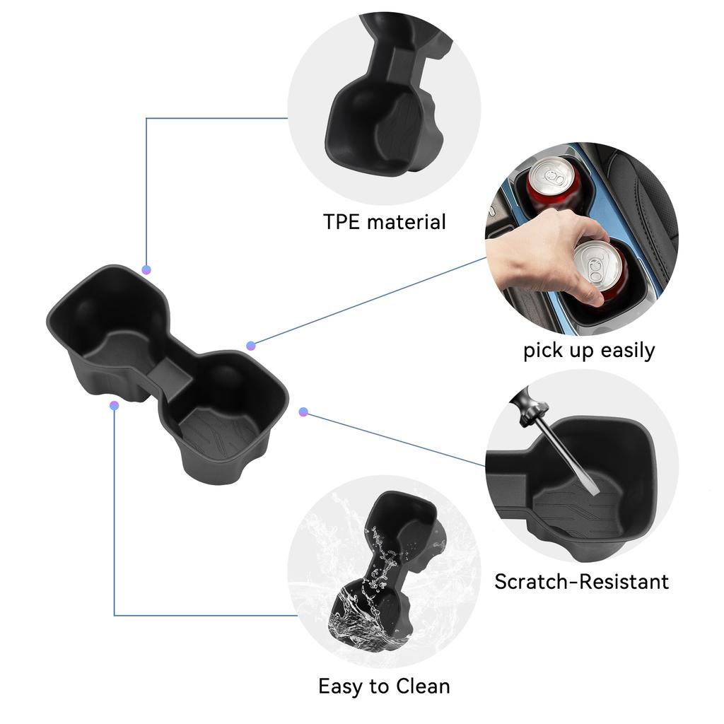 for Chevrolet Chevy Equinox EV 2026 2026 Central Water Cup Holder Anti-slip Drinks Storage Box Car Interior Accessories Black