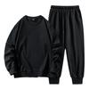 Men's Crewneck Hoodie Sports Suit Autumn and Winter New Fashion Brand Solid Color Casual Pants with a Set