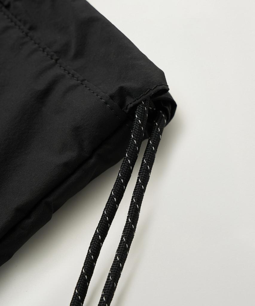 Satur Solid Drawstring Bag Black