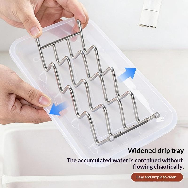 3 Grids Stainless Steel Soap Rack Student Dormitory Soap Moisture-Proof And Waterproof Sink Storage Rack Household