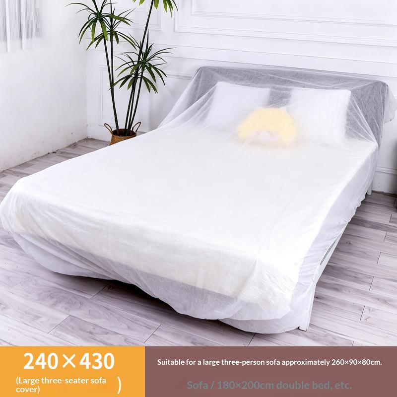 Disposable Stretch Plastic Dust Covers Elastic Dustproof Film for Sofa Bed Home Furniture Full Protection