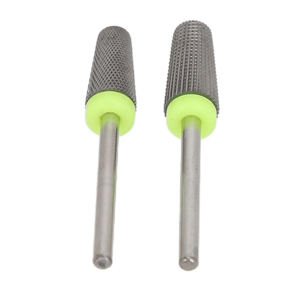 2pcs Tapered Barrel Nail Drill Bit Tungsten Steel Fast Remove Manicure Tool Nail Polish Bit for Acrylic Hard Gel