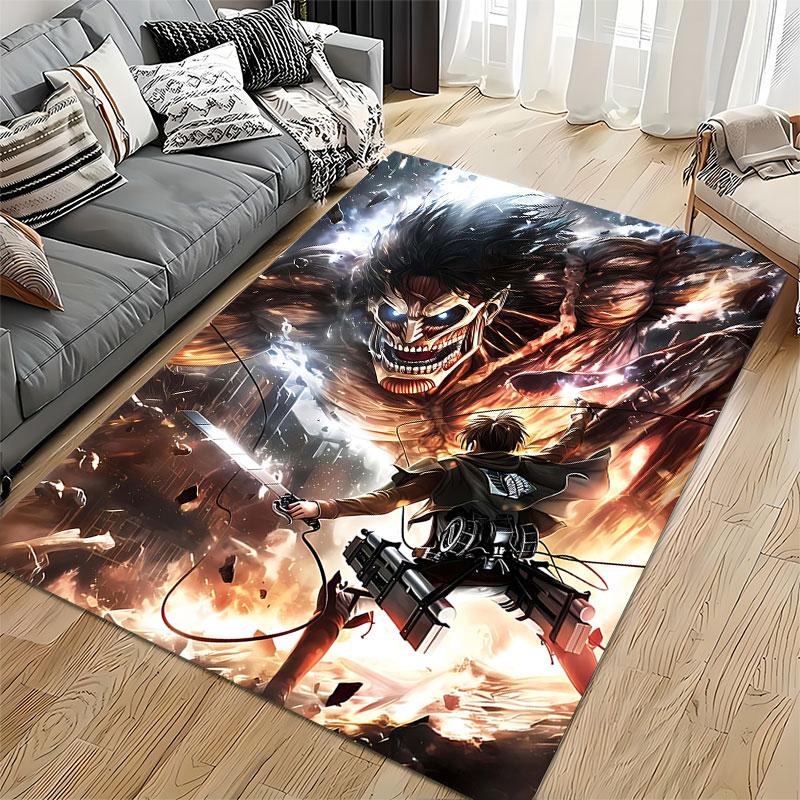 Epic Anime Battle Design Carpet suitable as a non-slip mat for the living room or bedroom sofa