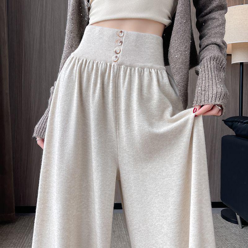 

Women s Petite Extra Long High-Waisted Wide-Leg Pants - Spring/Autumn Drapey, Slimming, Floor-Length Style S