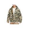 Nike Allover Pattern Hooded Zip-Up Loose Cotton Jacket Men jackets Olive HJ2488-297