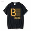 Bedrock Records Progressive House Music Record Label Mens T Shirt Cotton Vintage Washed Unisex Stylish Breathable Streetwear