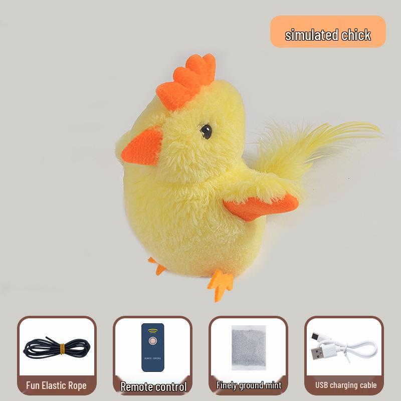 Cross-Border Electric Sparrow Cat Toy: Simulated Shaking Bird with Swinging Wings for Feline Entertainment