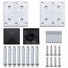 Fence Panel Set 10 Pcs WPC and Aluminum Gray