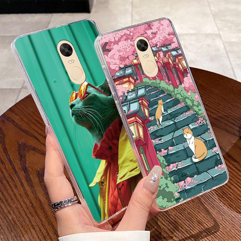 Casing For Xiaomi Redmi Note 4 Note 4x Capa Coque Clear Silicone Jelly Soft TPU Back Cover Cute Rabbit Cat Dinasaur Phone Case