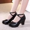 Est  Fashion Women Pumps With High Heels For Ladies Work Shoes Dancing Platform Pumps Women Genuine Leather Shoes Mary Janes