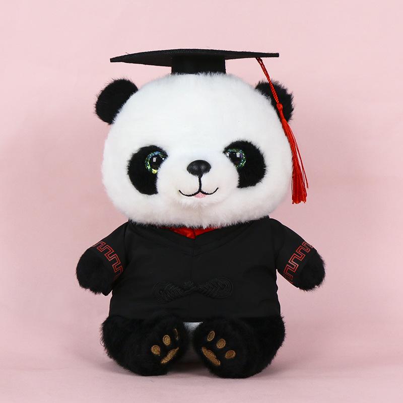 Graduation Panda Plush Toy - Customizable Doctor/Bachelor Uniform Gift