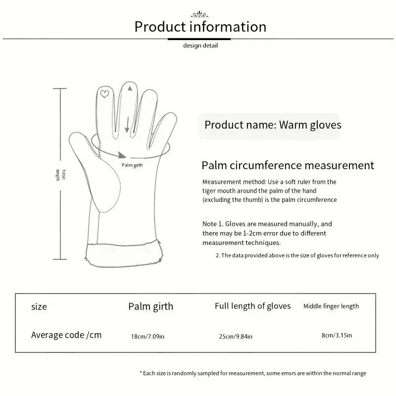 Warme dicke Handschuhe, Schleifendekor, bestickte Handschuhe, Stretch, wasserdichte Touchscreen-Handschuhe, lässige Outdoor-Fahrradhandschuhe