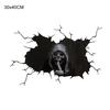 Halloween Horror Skull Car Window Stickers Horror Ghost Head Rear Window Stickers Glass Demon Stickers Waterproof
