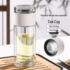 TOMIC Double-Layer Glass Tea Infuser Cup