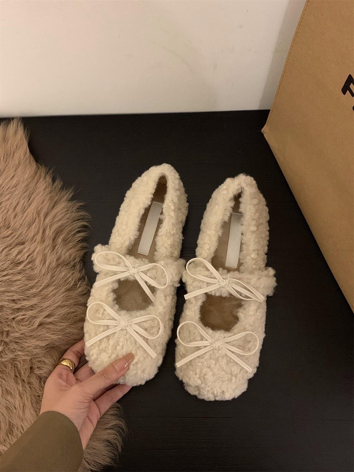 

Туфли на плоской подошве из мягкого хлопка, женская обувь, новинка 2024 года, осенне-зимняя обувь, плюшевые туфли Мэри Джейн, хлопковые туфли из плюша 35 абрикосовый