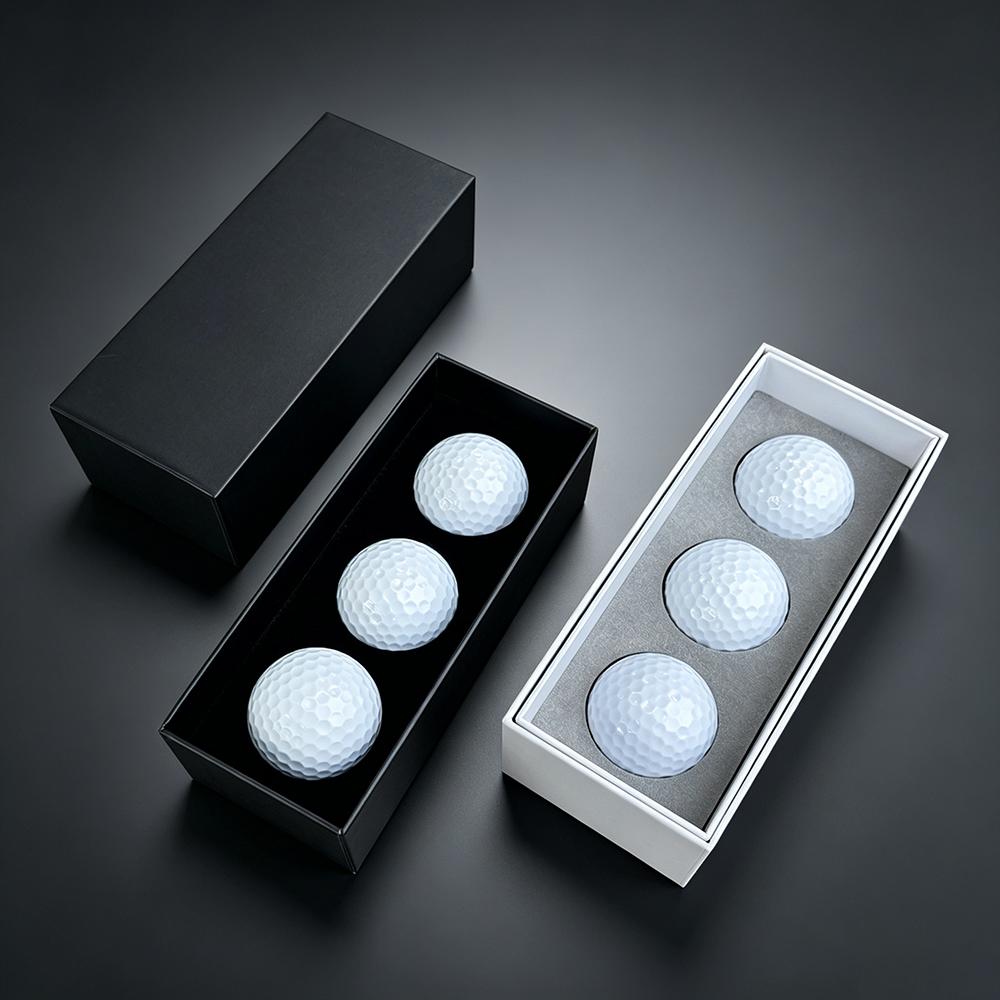 Unique Golf Balls 3 Pack White Black Personalized Logo Golf Souvenir Gift for Men