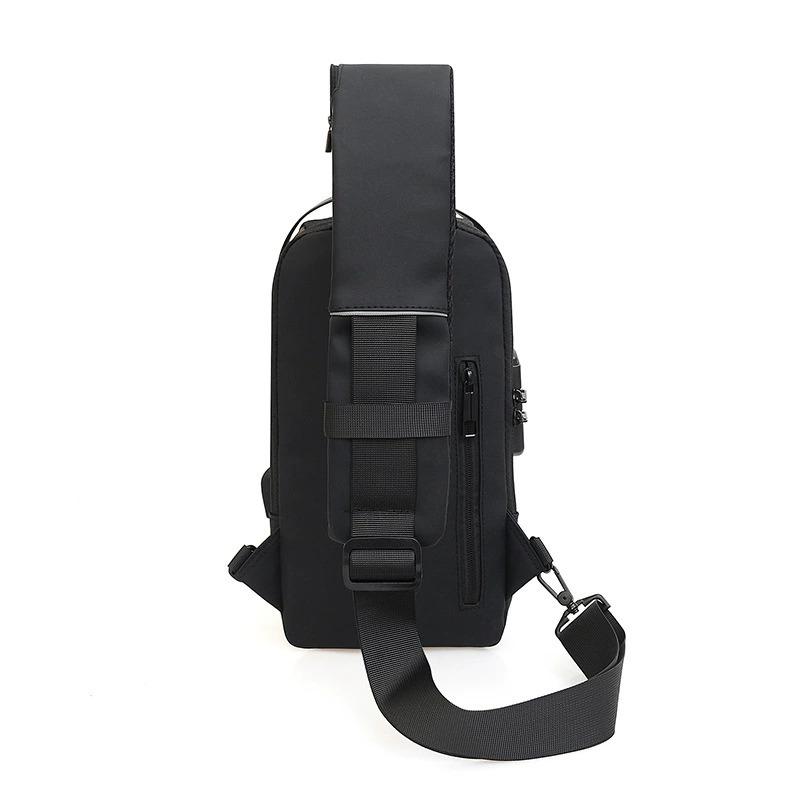 Męska wielofunkcyjna antykradzieżowa torba na ramię USB męska Crossbody Cross Body Travel Sling Chest Bags Pack Messenger Pack dla mężczyzn