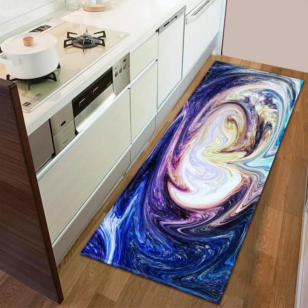 Colorful Ink Texture Pattern Home Kitchen Floor Mat Door Front Decoration Floor Mat