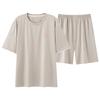 Pajamas men's summer pure cotton 1011 new short-sleeved five-point pants plus size heroic loungewear summer