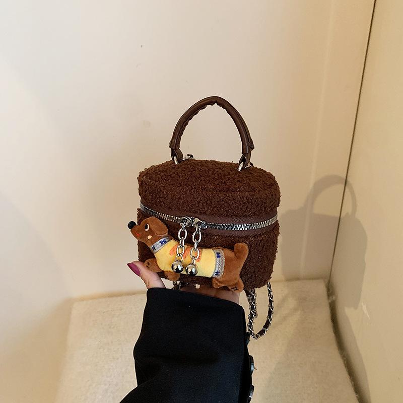 Nischen Lamm flauschige Tasche Damen neue Herbst- und Winter vielseitige Umhängetasche Mini flauschige Tasche