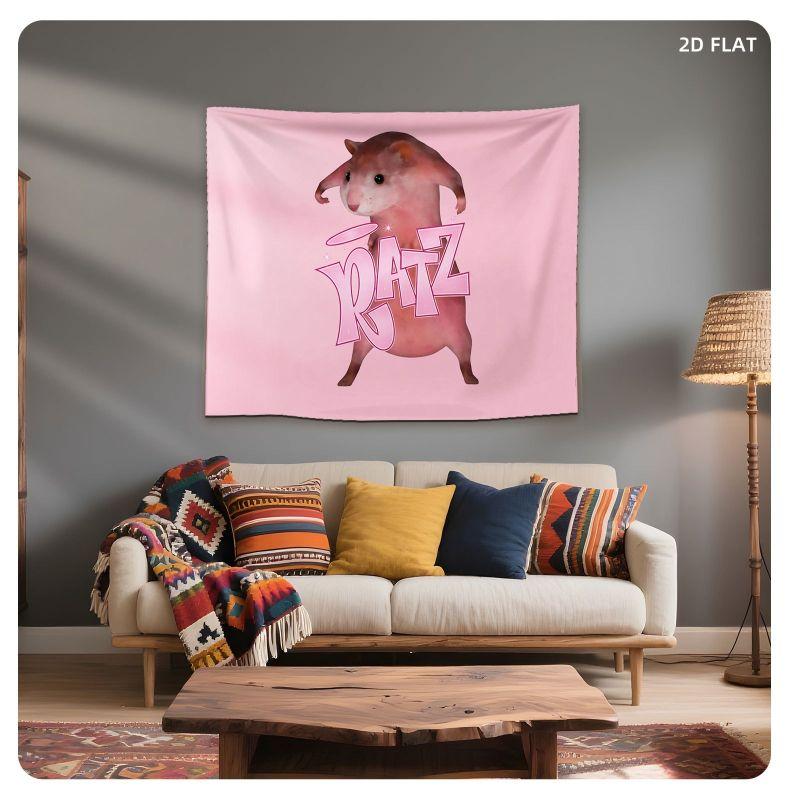 Standing Hamster Internet Celebrity Meme Picture Tapestry Cute Atmosphere Wall Hanging Bedroom Dormitory Home Decoration