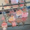 Cai Cai Xuan Peach Parfait/Cake & Cherry Cream/Strawberry Acrylic Pendant Clip Journal