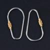 10/20/30Pcs D Type Locking Carabiner Screw Gate Multipurpose D-Ring Anti Lost Clip For Outdoor Hiking Camping And Keychain Use