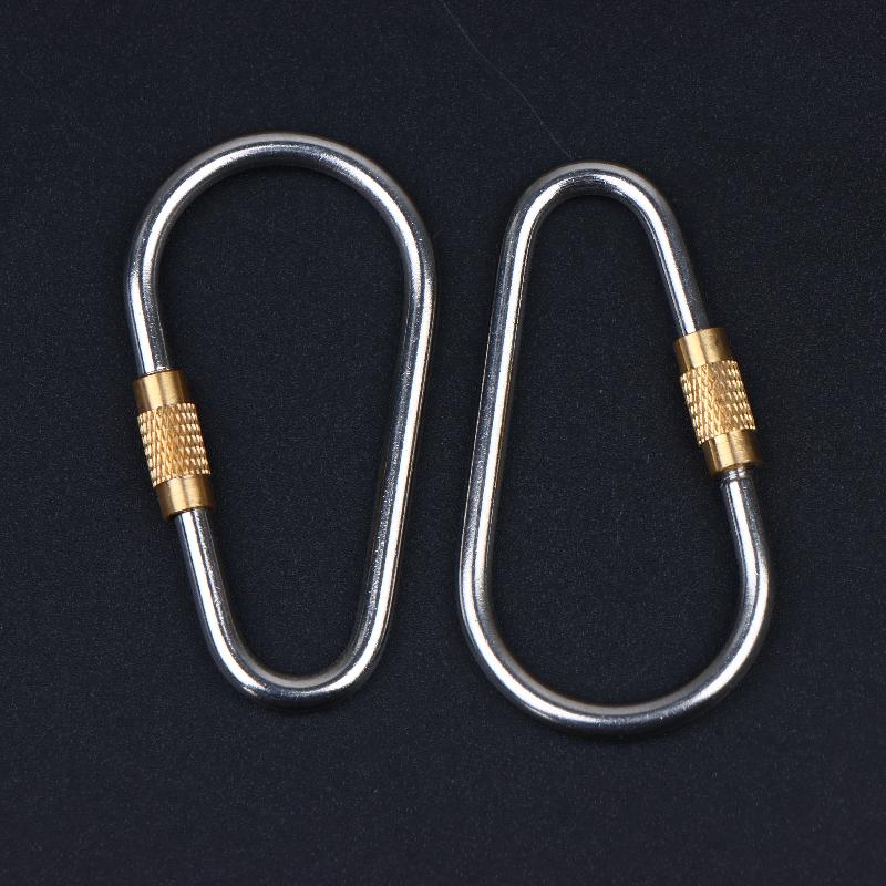 10/20/30Pcs D Type Locking Carabiner Screw Gate Multipurpose D-Ring Anti Lost Clip For Outdoor Hiking Camping And Keychain Use