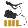 6V LR14 C Dummy Battery C Size Battery Eliminators Cable Replace 4Pcs 1.5V C Batteries for LED Light Electronic Toy
