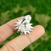 Sterling Silver Shiva Eye Shell Stone Flower Engagement Stackable Ring Jewelry