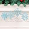 10CM Plastic Snowflake Christmas Tree Decorations - Hollow Powdered Snowflake Pendants
