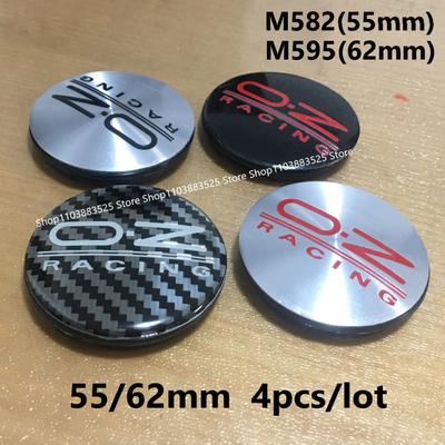 4 pezzi 62mm M595 o 55mm M582 Coprimozzi Centrali per Cerchi Auto Per OZ O.Z Racing Sport con Logo Emblema Distintivo Accessori Coprimozzo