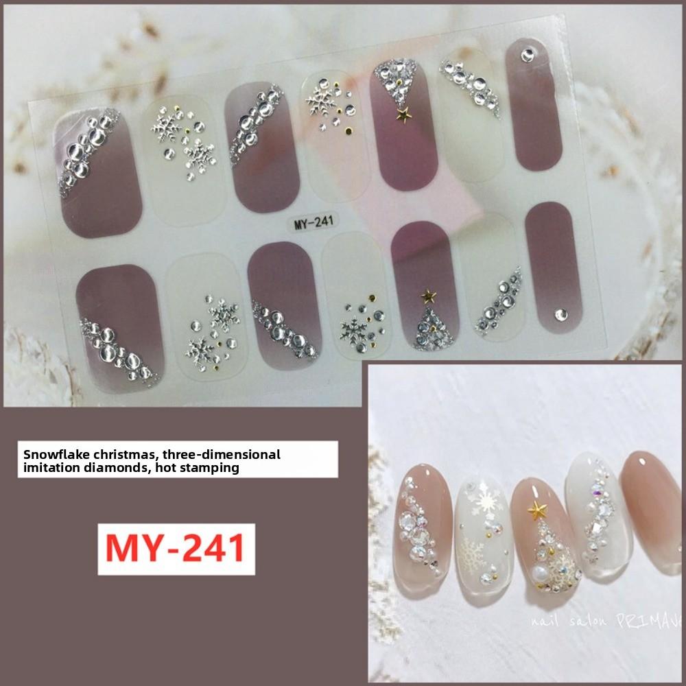 Three-dimensional Waterproof No-bake Gel Nail Polish Film Full Sticker European and American Sexy Nail Film Paper Nail Film Paper