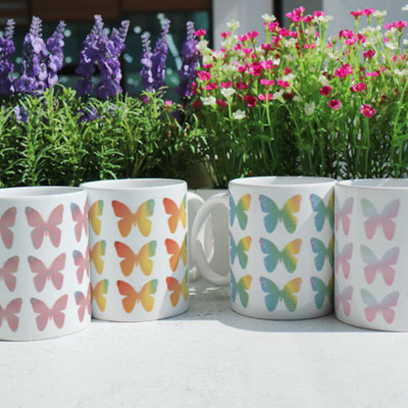 pa331-Design Mug 4p-Hologram Butterfly