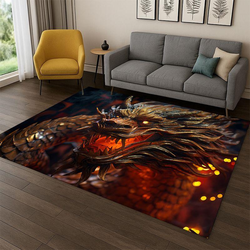 

Tappeto Cinese con Drago Sognante Loong, per Camera da Letto, Soggiorno, Divano, Sala Giochi, Zerbino, Decorazione Casa 40x60cm