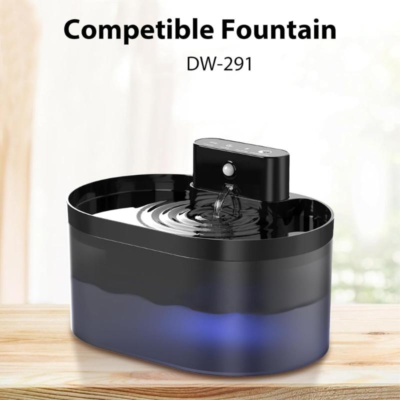 Filtri di ricambio per fontanella d'acqua per gatti con spugne Sistema di idratazione automatica per animali domestici Accessori per dispenser d'acqua