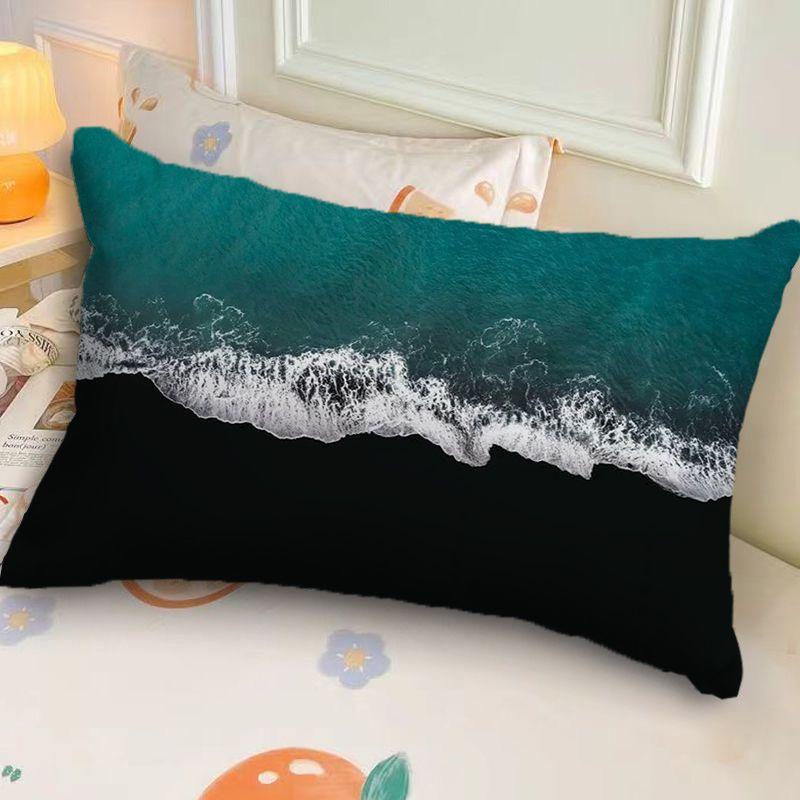 High-End Luxury Free-Style Ocean Wave Beach Sofa Cushion,Rectangular Bed Backrest