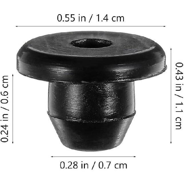 5Pcs Hydraulic Jack Oil Plugs Floor Jack Repair Plug Bottle Oil Filler Plug Flat-Head Floor Replacement Accessories Horizontal Bung Reservoir Rubber