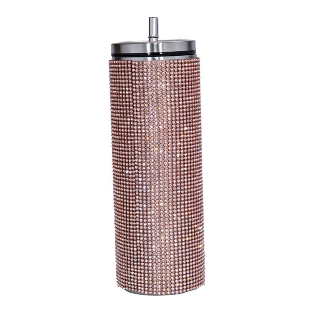 Bling Rhinestone Thermos Bottles Leopard Print Vacuum Flasks  Outdoor Activities