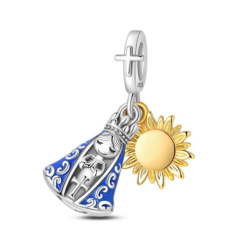 New 925 Silver Sun Stars And Moon Charms Beads For Women Fit Bracelet DIY Birthday Party Jewelry Gifts