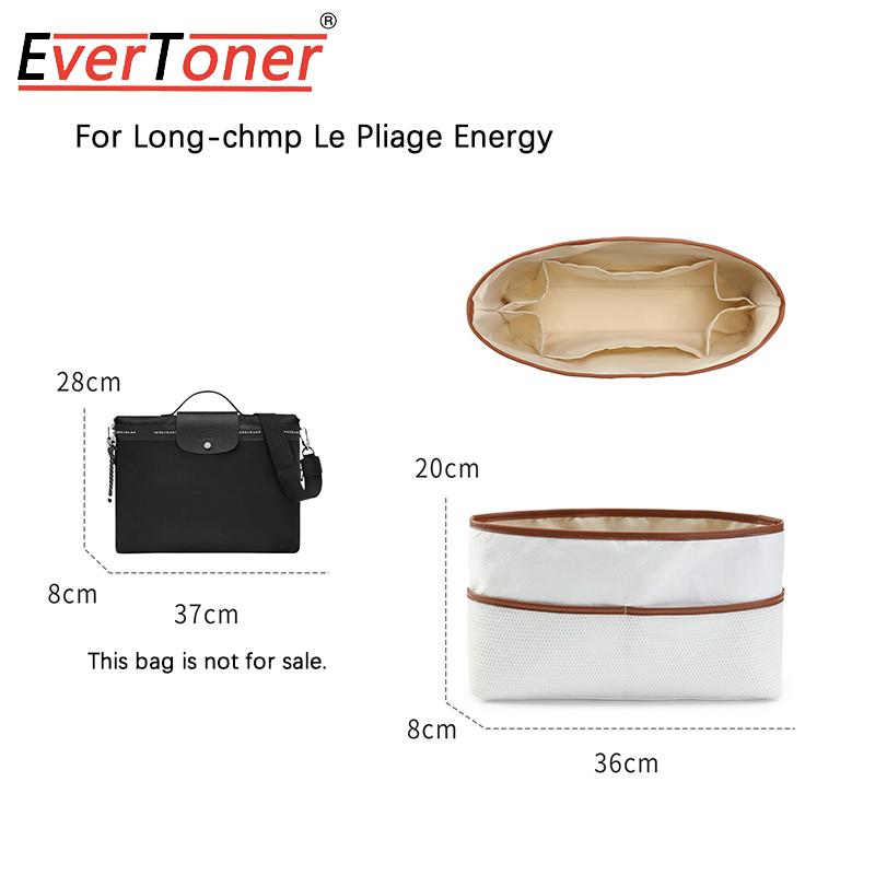 

EverToner Organizer Insert For Long-chmp Le Pliage Energy Bag Microfiber paper Material Fit Bag Support Liner Accessories