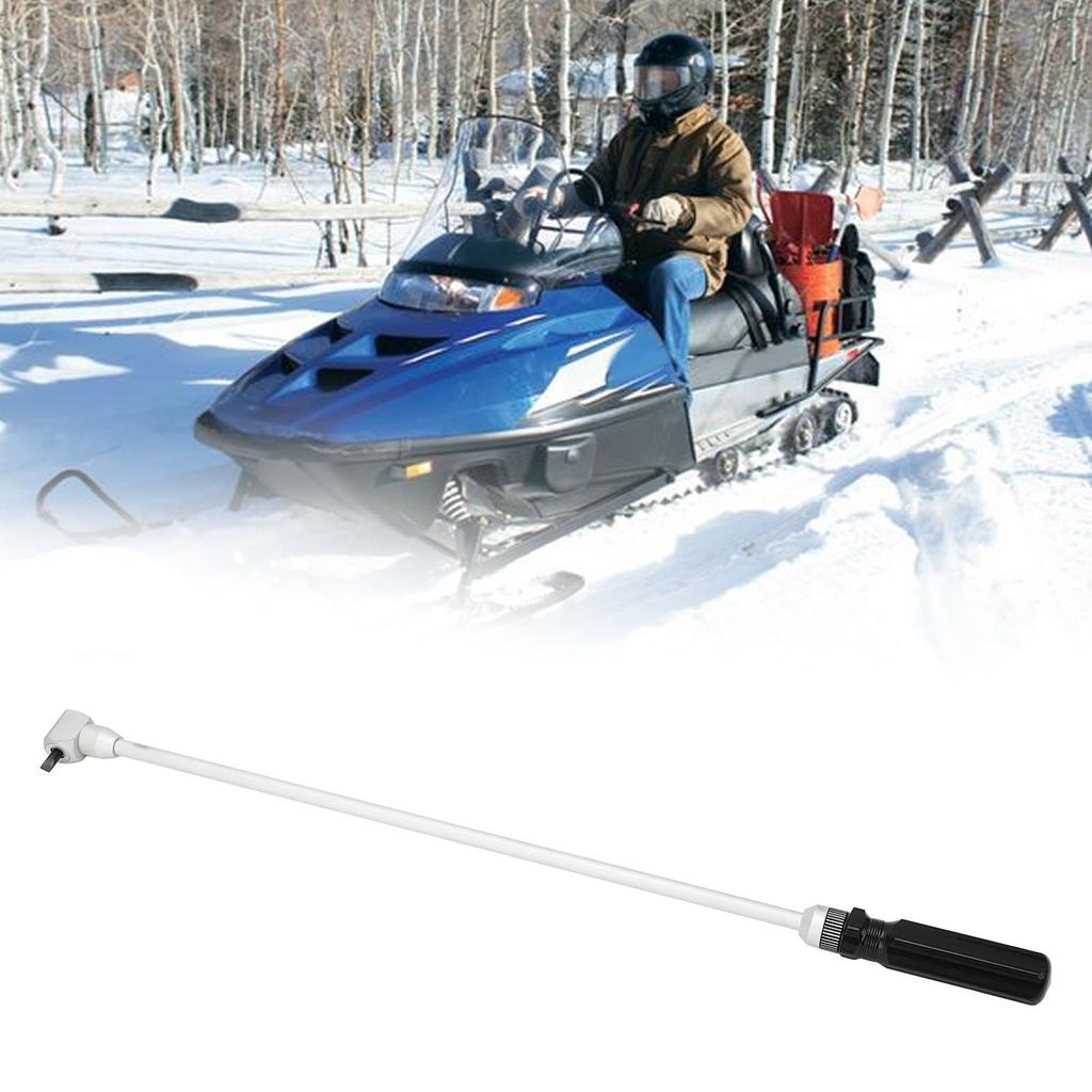 Carburetor Pilot Screw Adjusting Tool 18.89in 90 Degree Angled Head Metal Replacement for ATV UTV Snowmobile